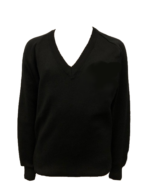 Dark grey v neck school jumper discount