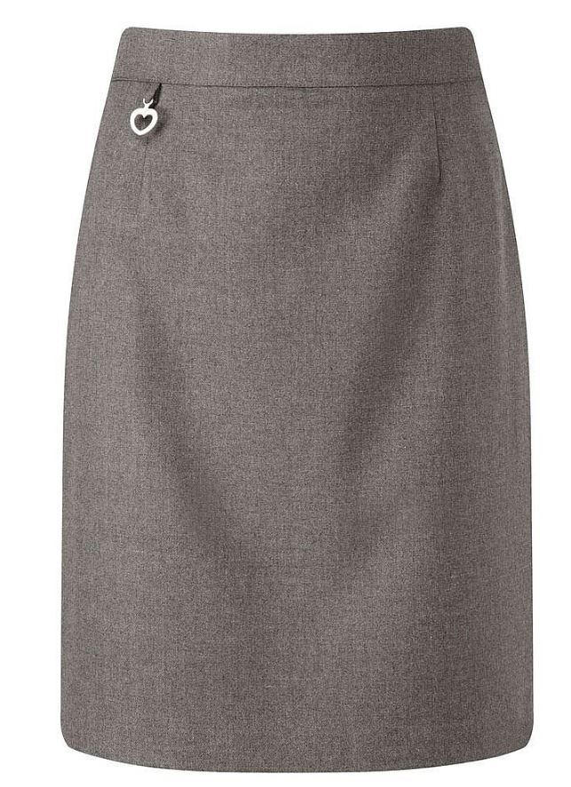Grey Straight Skirt - School Days Direct