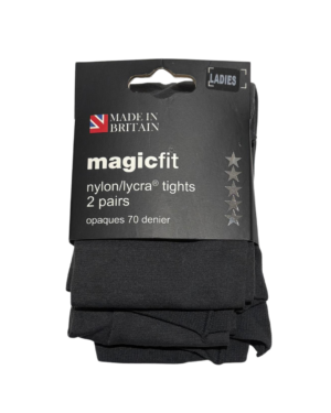 Grey Opaque Tights (Twin Pack)