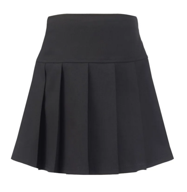 Junior Black Pleated Skirt