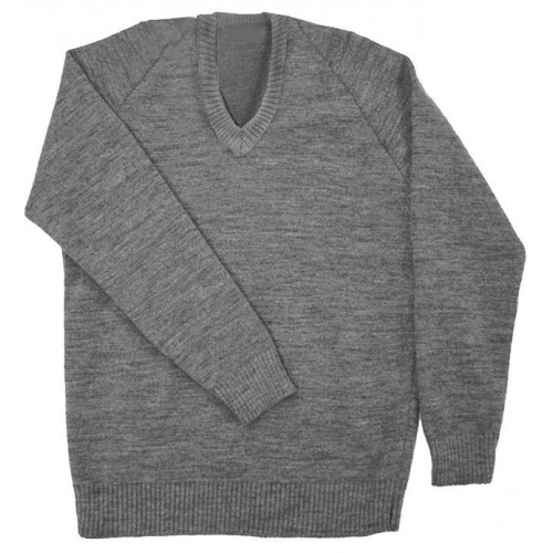 Grey V-Neck Jumper - School Days Direct