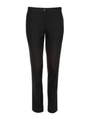 Senior Girl's Black Slim Cut Trousers