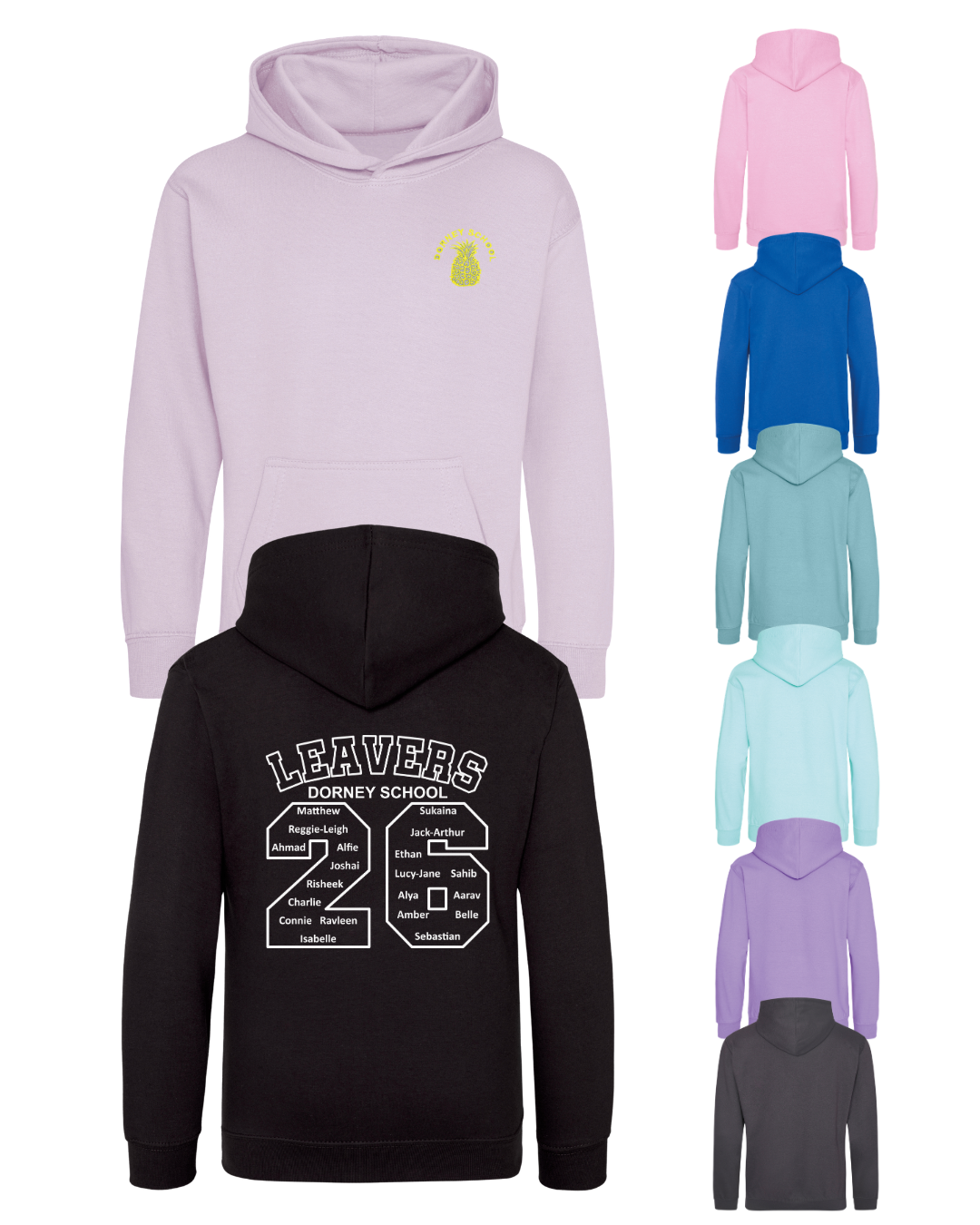 Dorney Leavers Hoodies - Option 2 (With School Badge + School Name)