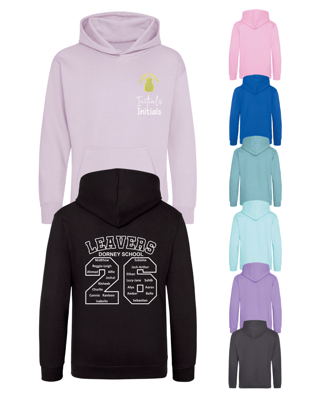 Dorney Leavers Hoodies - Option 2 (With School Badge + School Name) - Image 2